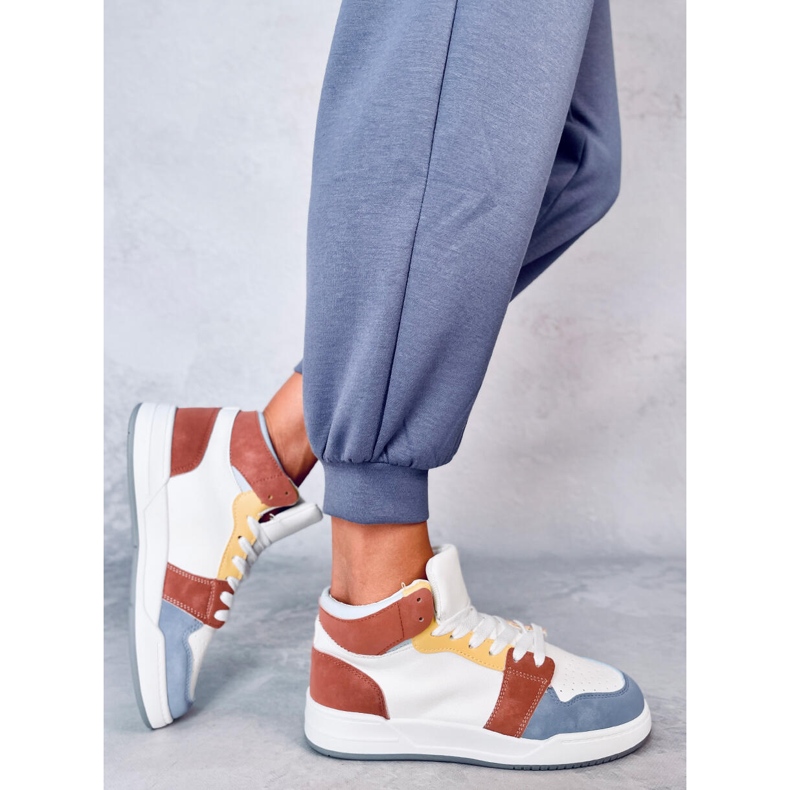 Clowsi Blue high-top sneakers vit 2