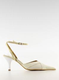 Bröllopspumpar 8650-2 vit brun 1