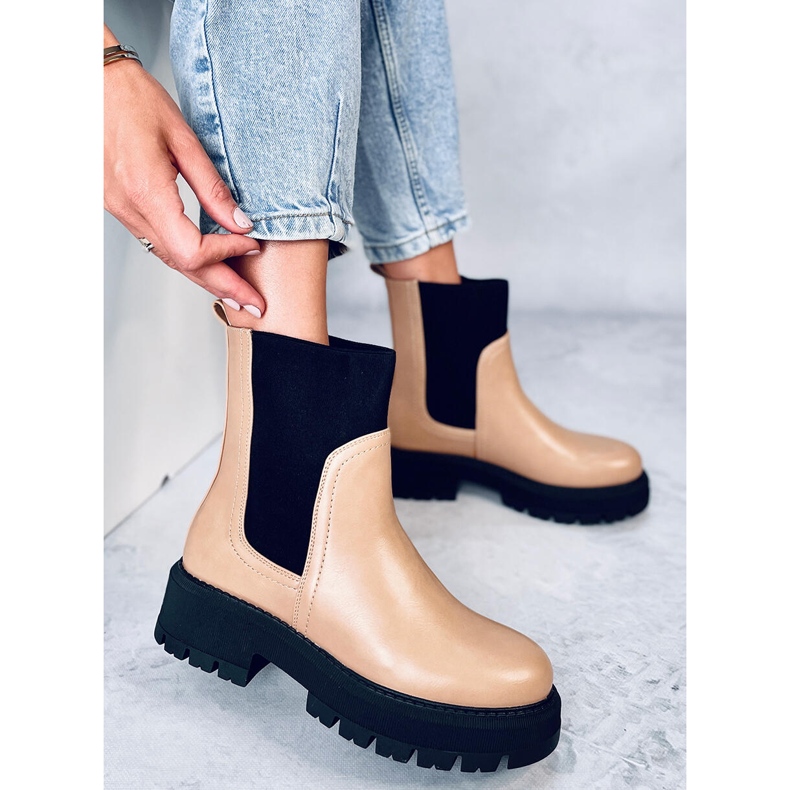 Chelsea stövlar med en hög ovandel Cillo Camel brun 1