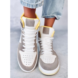 Dorcas Khaki high-top sneakers vit 1
