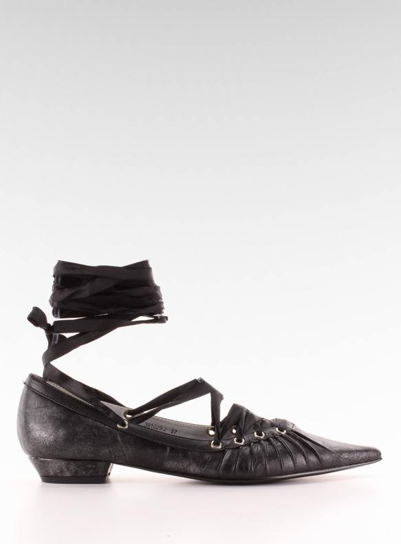 Ballerinor med band runt fotleden 391029-2 Noir svart 1