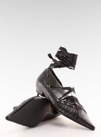 Ballerinor med band runt fotleden 391029-2 Noir svart 2