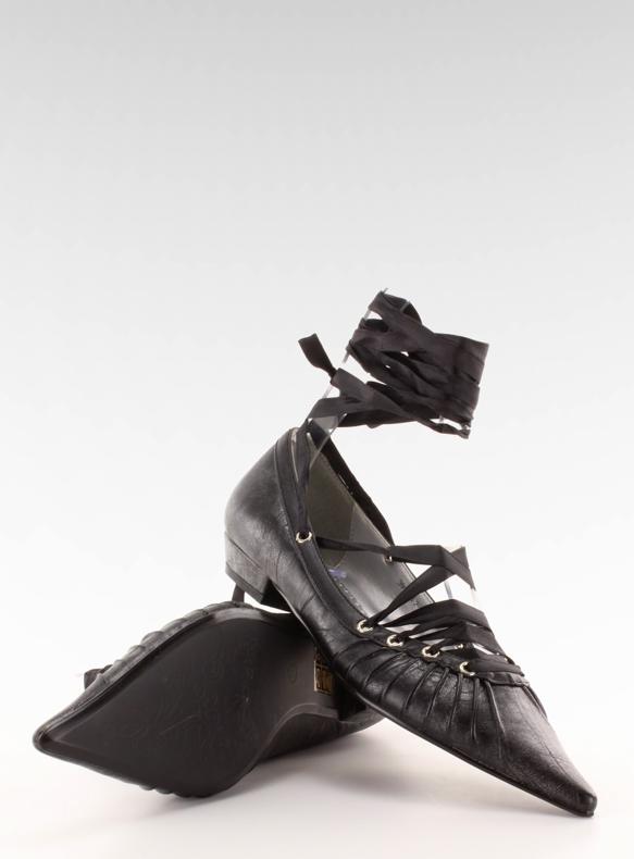 Ballerinor med band runt fotleden 391029-2 Noir svart 2