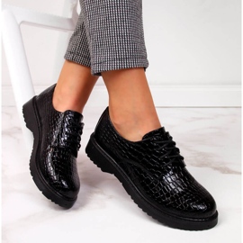 Damlackerade oxfordskor, svarta, T.Sokolski J23-324 1