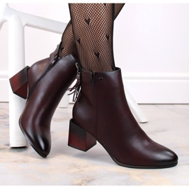 Vinröd isolerade ankelboots för kvinnor Jezzi 1