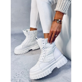 Platta snörstövlar Barkin Blanco vit 2