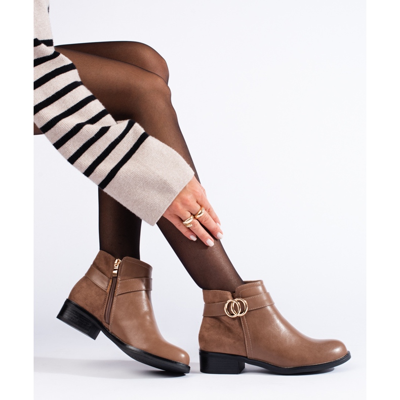 Beige Shelovet damstövlar 2