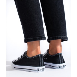 Svarta klassiska damsneakers från Shelovet 1