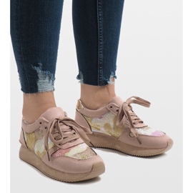 Rosa sport wedge sneakers T025 1