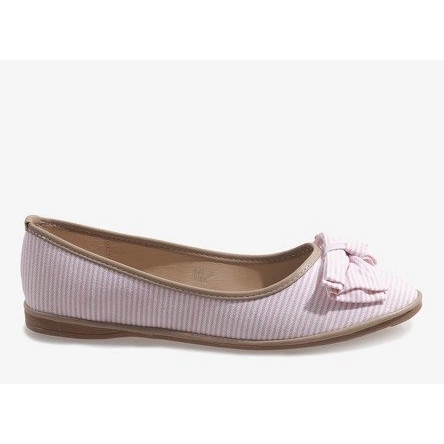 Rosa ballerinor med rosett SK40 1