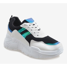 Svarta trendiga sportskor LL1743 vit 1