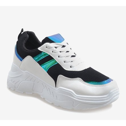 Svarta trendiga sportskor LL1743 vit 1