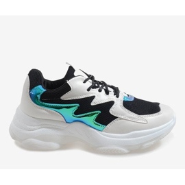 Svarta trendiga LL1730 sportskor vit 1