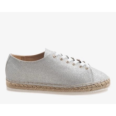Silver spetsade espadriller 831-1 grå 1