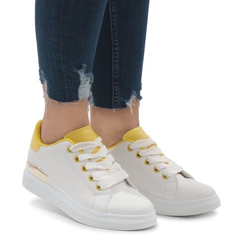 Vita sneakers på plattformen 353 2