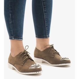 Gröna slip -ons med paljetter L155 beige 1