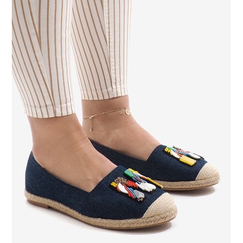 Marinblå espadriller, jeans H88-5 1
