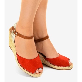 Röda kil sandaler 2895 1