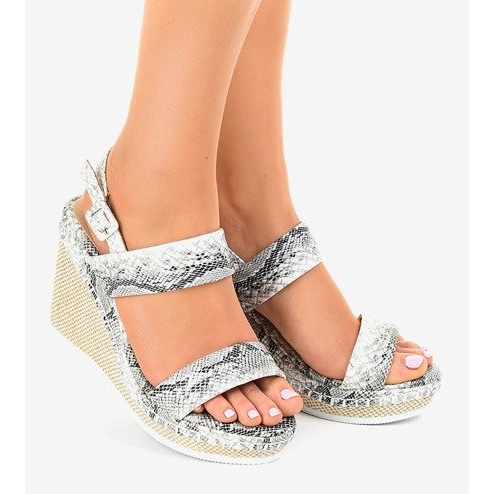 Snake wedge sandaler U-6291 vit 1