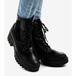 Svarta stövlar i mocka G-7646 1