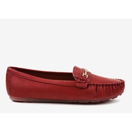Röda ballerina loafers med ekologisk läder FM3102A 1