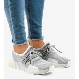 Grå kvinnors sportskor B-6851 1