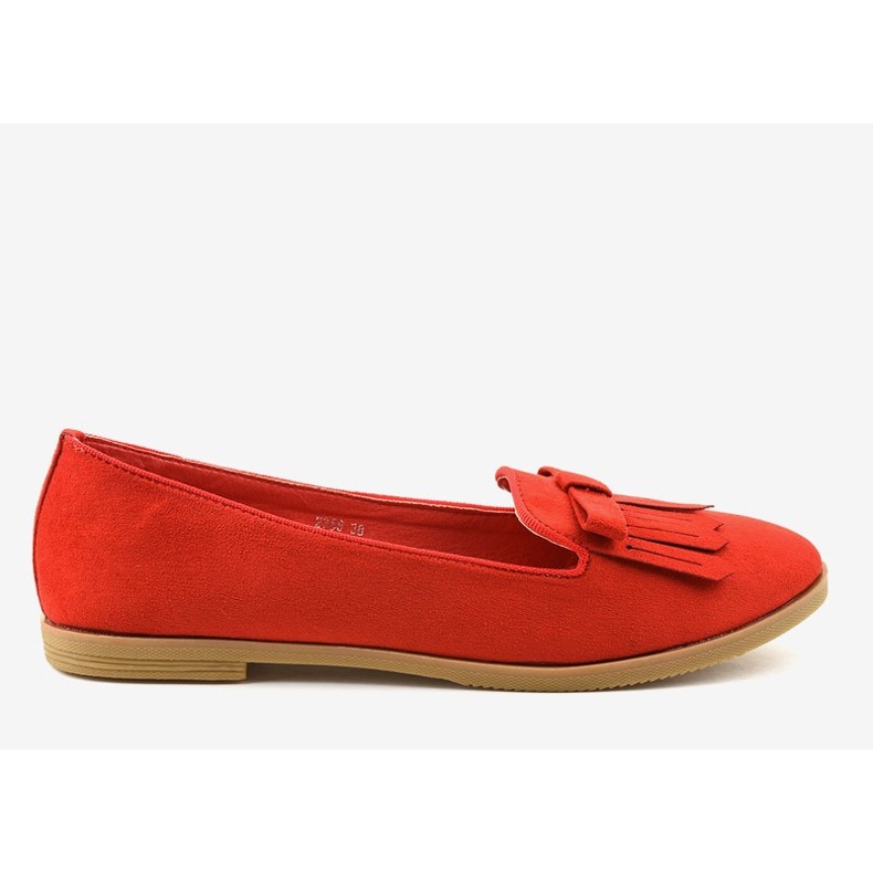 Red Lordsy loafers med ekologisk mocka 2358 röd 1