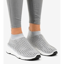 Gråa sportskor med LG27 cubic zirconias 1