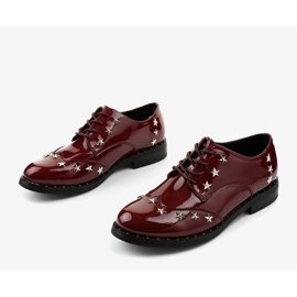 Maroon skor för kvinnor C18-37117 röd 1