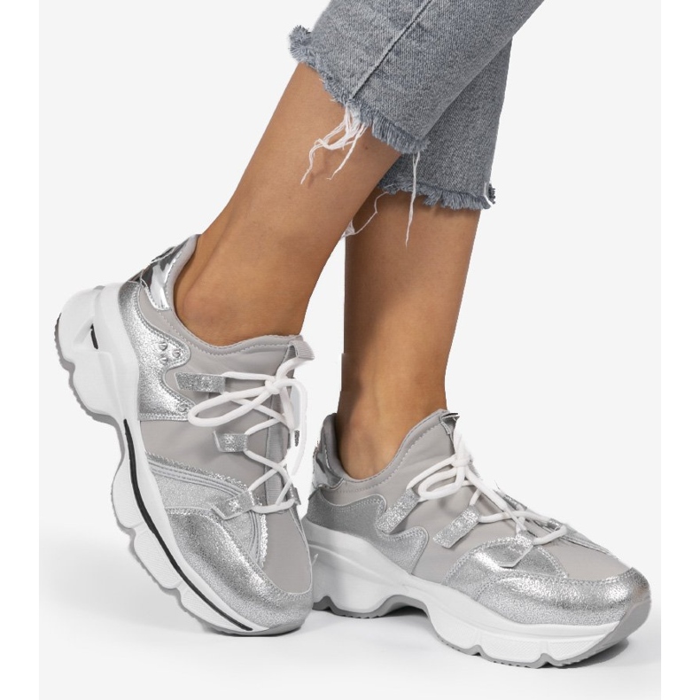 Grå Lycra sneakers C947 1