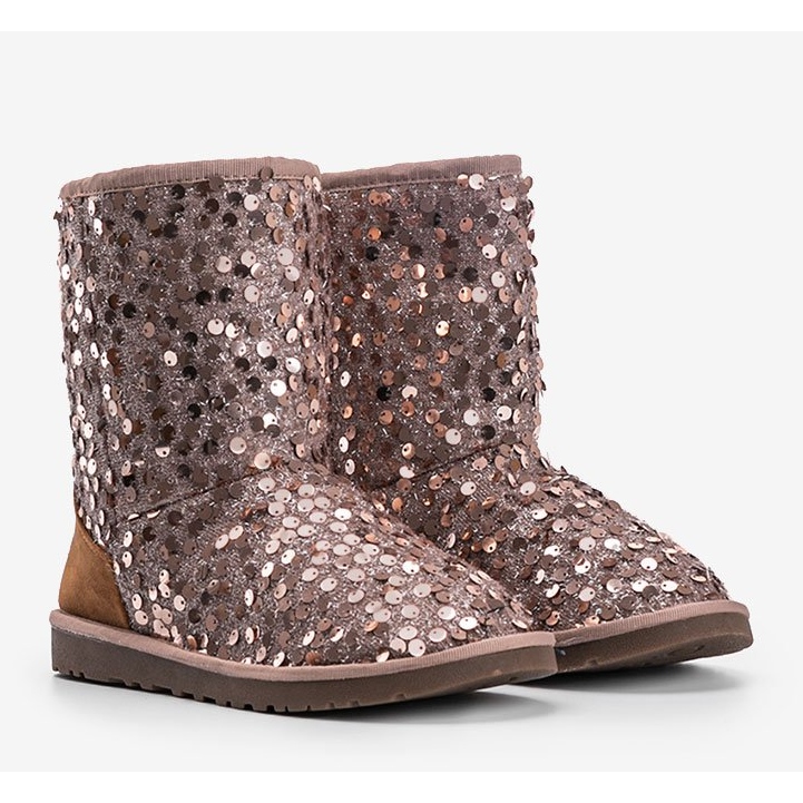 Beige isolerade stövlar emu Stouteyes brun 1