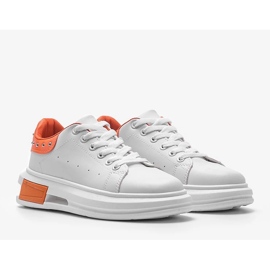 BM Taranto vita och orange sneakers för kvinnor 1