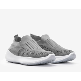 Gråa sportskor med cubic zirconia Mia 1