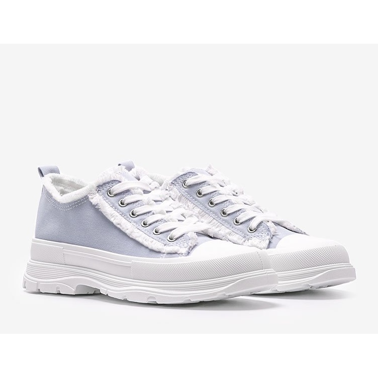 Blå sneakers med en tjock Makenna -sula 1