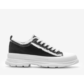 Svarta sneakers på en tjock Makenna -sula 1