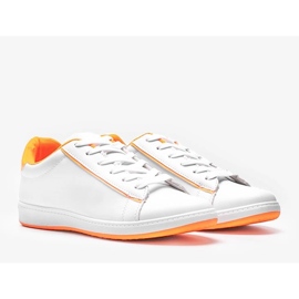 Neon Orange Carol vita sneakers för kvinnor 1