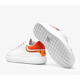 Orange Makaila vita sneakers för kvinnor 1