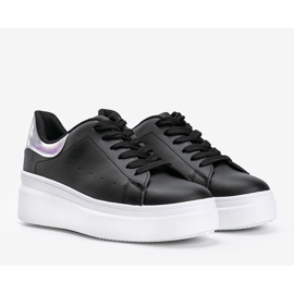 Svarta sneakers med Lillian holografisk insats 1
