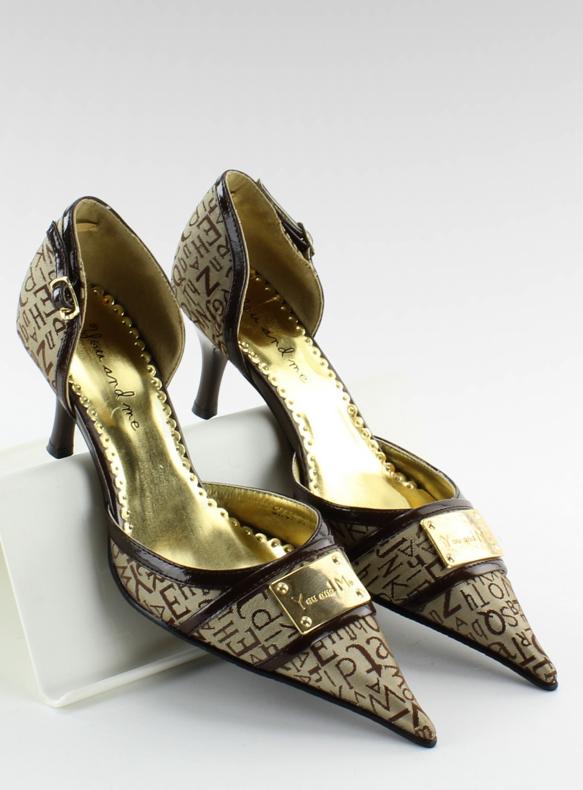 Pumpar med dekoration 51589-36 brun 1