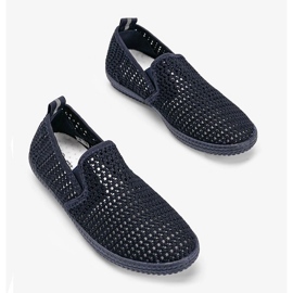 Mallory marinblå öppnade sneakers 1