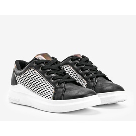 Svarta sneakers med dekorativ mesh Kacie 1