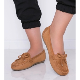 Bruna loafers med Deonte -rosett 1