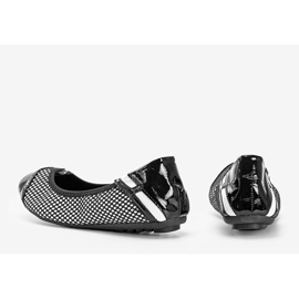 Svartlackerade Debbie ballerinor vit 1