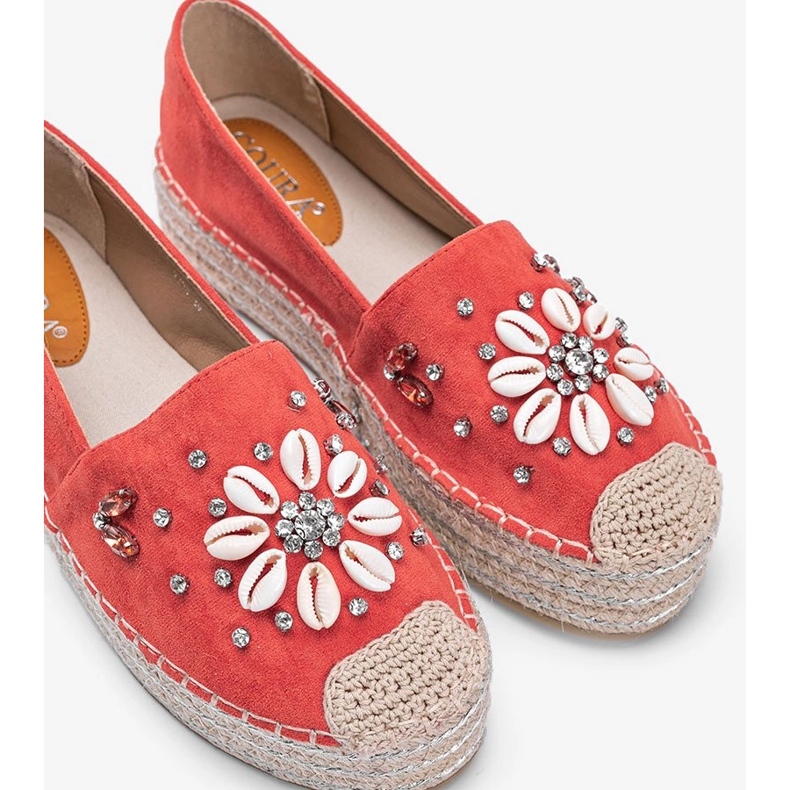 Orange espadriller på den tjocka sulan av fru Nicki 1