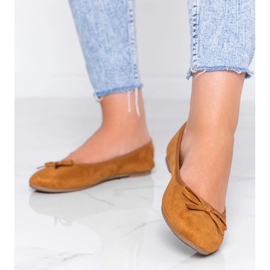 Bruna ballerinor med rosett Angelina 1