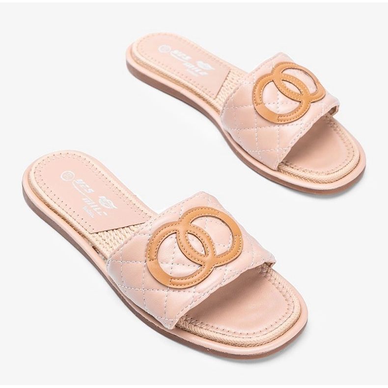 Ypsy beige tofflor för kvinnor 1