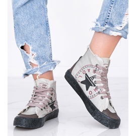 BM Nadi grå fotled sneakers för kvinnor 1