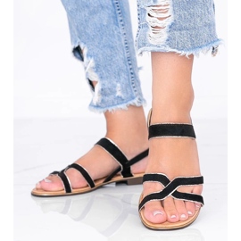 Svarta Rosina sandaler för kvinnor 1