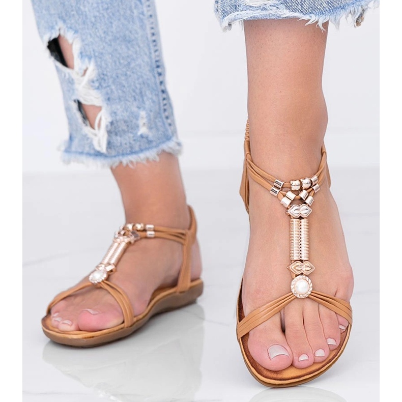 Liva bruna sandaler för kvinnor 1