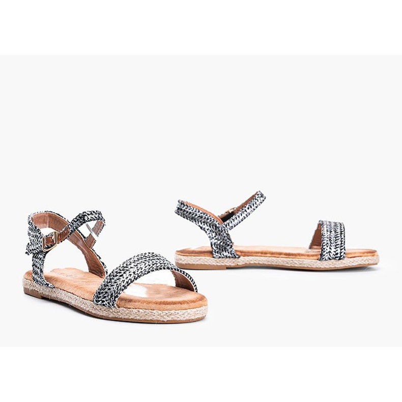 Svart och silver damsandaler från Baleria silver- 1